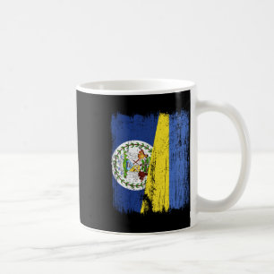Belize Ukraine Half Flag Belizean Ukrainian Herita Coffee Mug