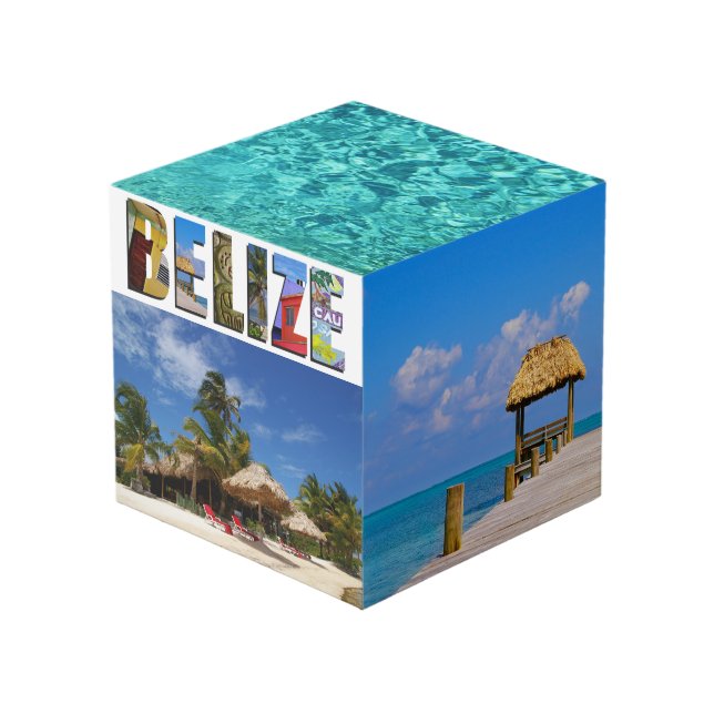 Belize Vacation Travel Photos Create Your Own Cube (Front Angled)