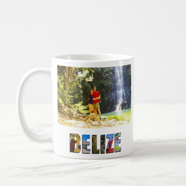 Belize Vacation Trip Create Your Own Travel Photo Coffee Mug (Left)