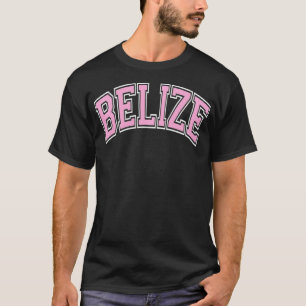 Belize Varsity Style Pink Tet Pullover