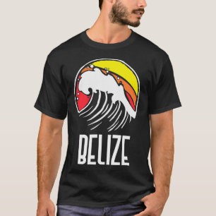 Belize Vintage 80s Retro Surfing Beach Wave Graphi T-Shirt