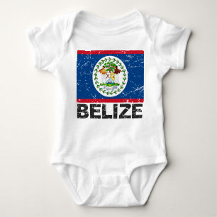Belize Vintage Flag Baby Bodysuit