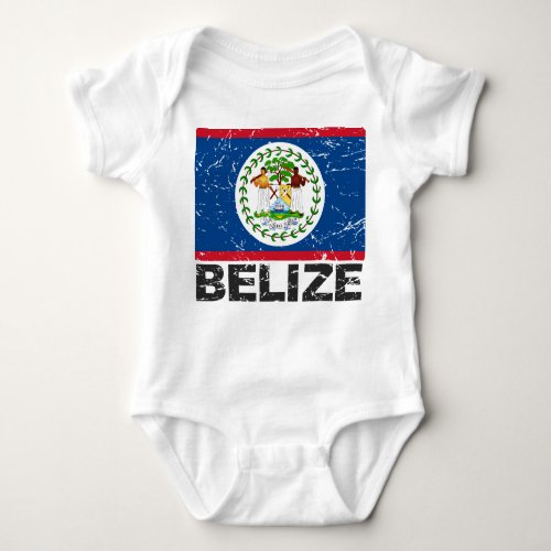 Belize Vintage Flag Baby Bodysuit