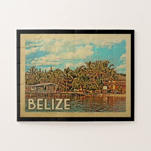 Belize Vintage Travel Jigsaw Puzzle