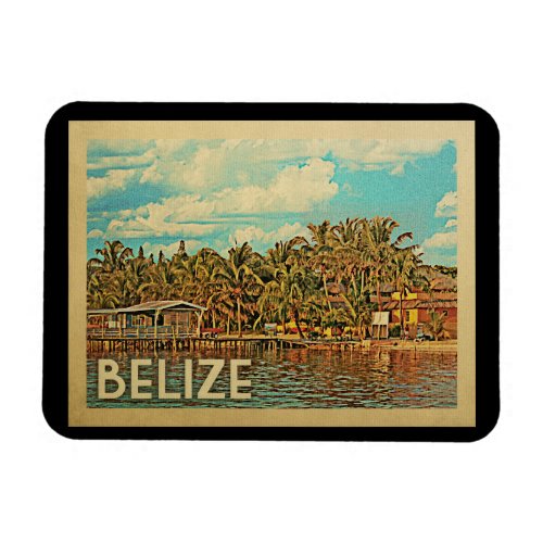 Belize Vintage Travel Magnet