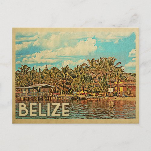 Belize Vintage Travel Postcard