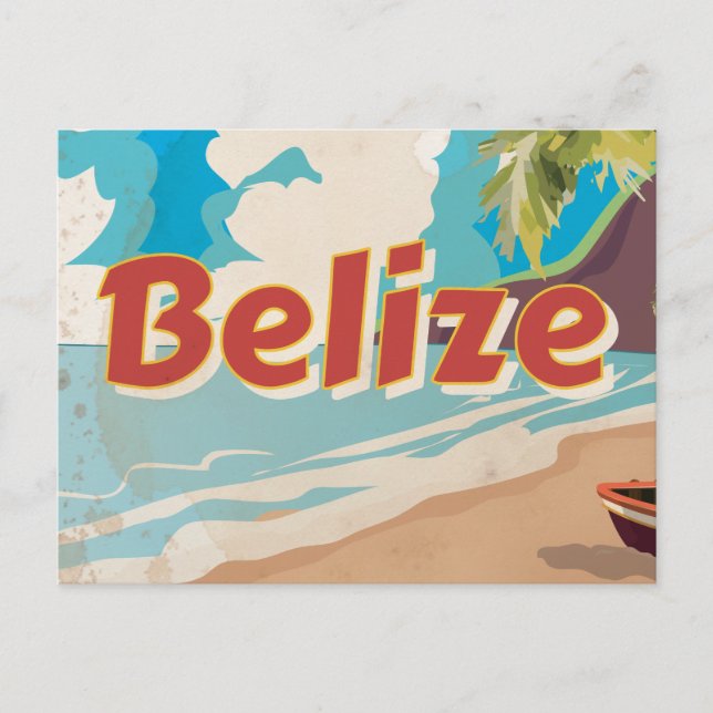 Belize Vintage travel poster Postcard (Front)