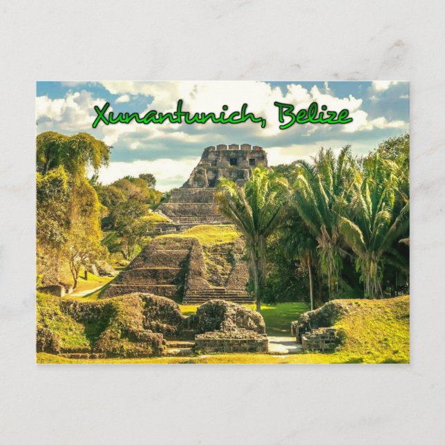 Belize Xunantunich stylized Postcard (Front)