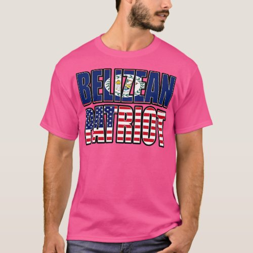 Belizean American Patriot Pride Heritage Flag Gift T_Shirt
