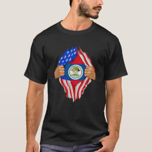 Belizean Blood Inside Me Belize Flag Gift T-Shirt