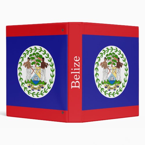 Belizean Flag 3 Ring Binder