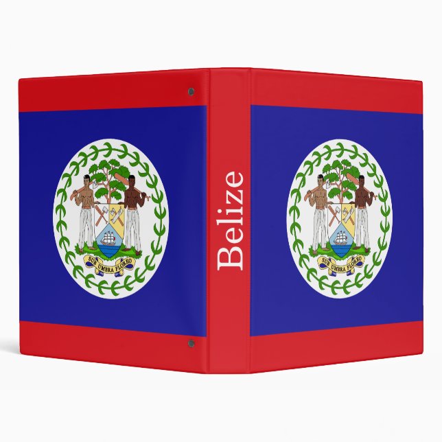 Belizean Flag 3 Ring Binder (Background)
