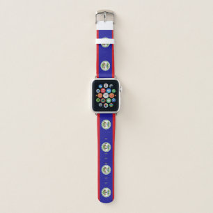 Belizean Flag Apple Watch Band