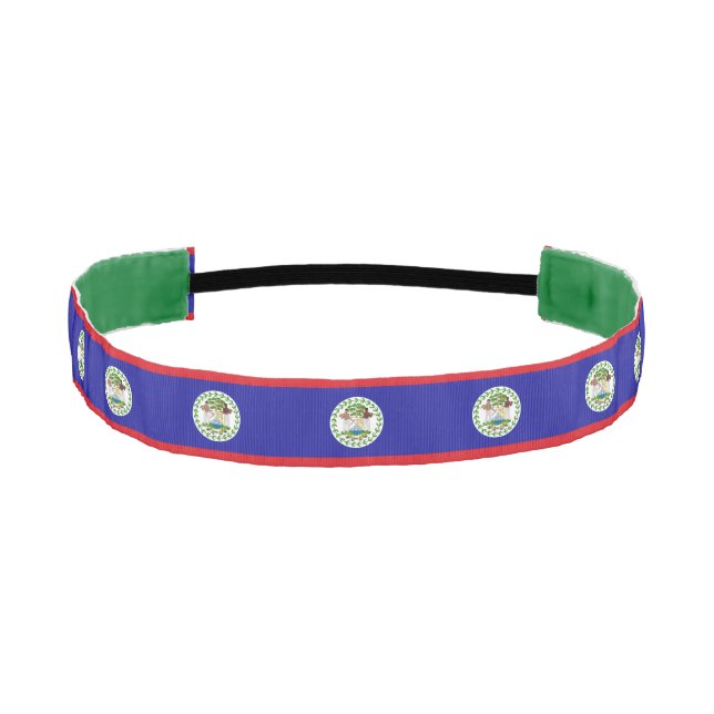Belizean Flag Athletic Headband (Front)