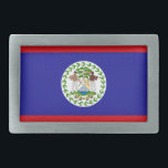 Belizean Flag Belt Buckle<br><div class="desc">The national flag of Belize.</div>