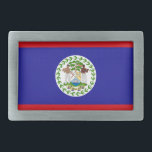 Belizean Flag Belt Buckle<br><div class="desc">The national flag of Belize.</div>