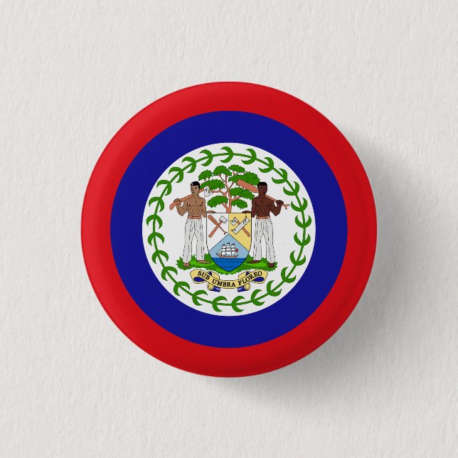 Belizean Flag Button (Front)