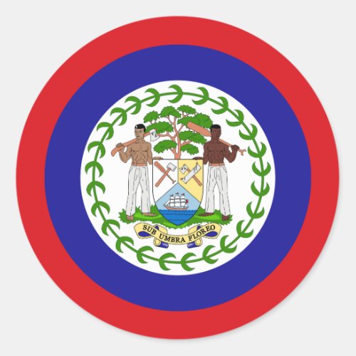 Belizean Flag Classic Round Sticker