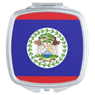 Belizean Flag Compact Mirror