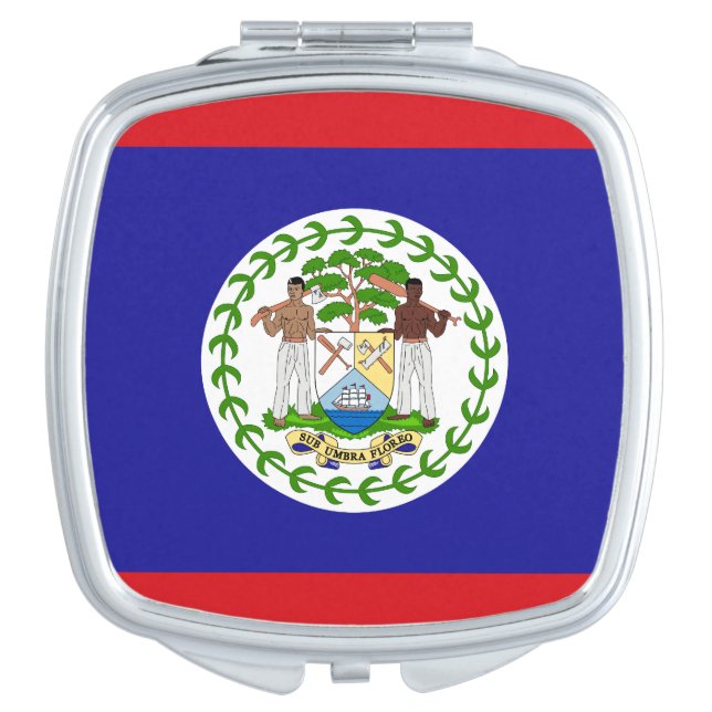 Belizean Flag Compact Mirror (Front)