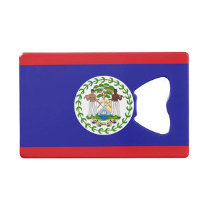 Belizean Flag Credit Card Bottle Opener