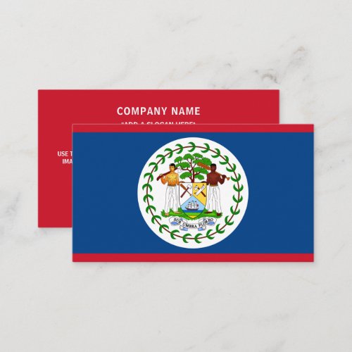 Belizean Flag Flag of Belize Business Card