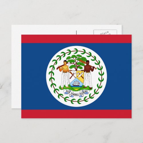 Belizean Flag Flag of Belize Postcard