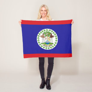 Belizean Flag Fleece Blanket