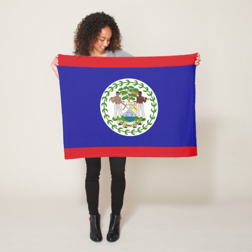 Belizean Flag Fleece Blanket