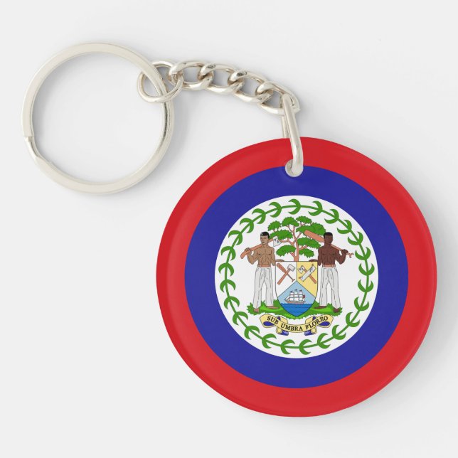 Belizean Flag Keychain (Front)
