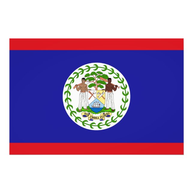 Belizean Flag Photo Print (Front)