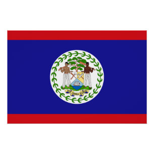 Belizean Flag Poster