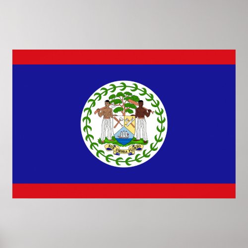 Belizean Flag Poster