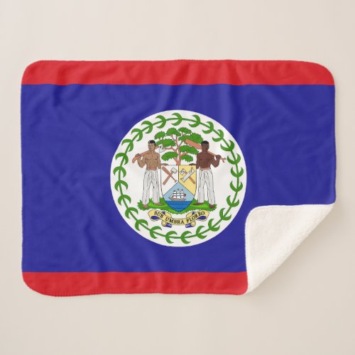 Belizean Flag Sherpa Blanket