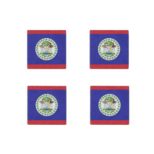 Belizean Flag Stone Magnet