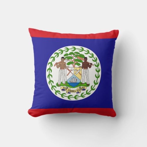 Belizean Flag Throw Pillow