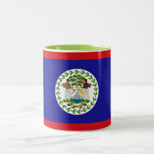 Belizean Flag Two-Tone Coffee Mug