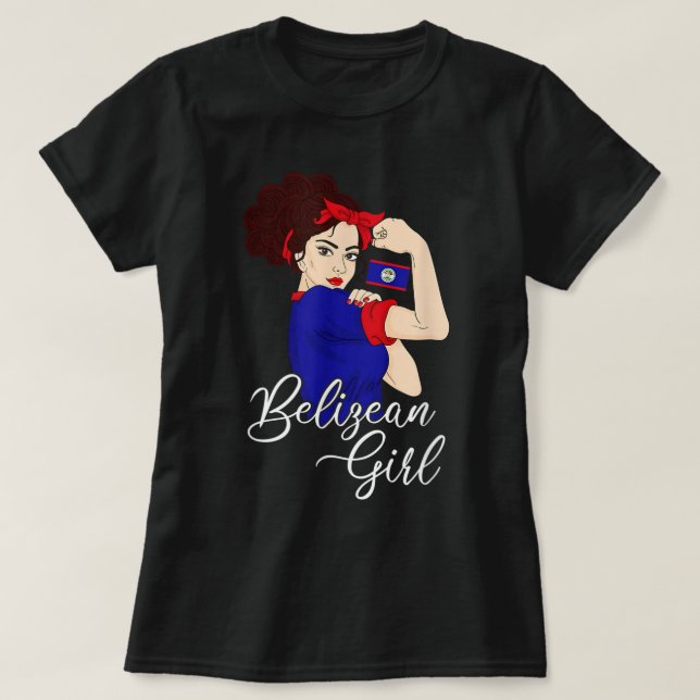 Belizean Girl, Belize T-Shirt (Design Front)