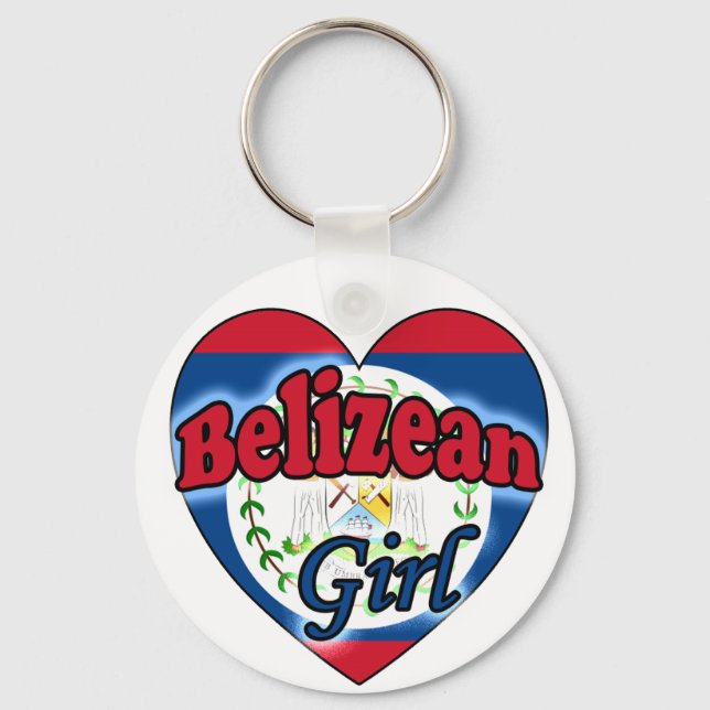 Belizean Girl Keychain (Front)