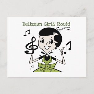Belizean Girls Rock Postcard