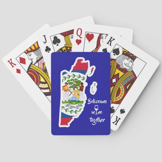 Belizeans Wine Together Poker Cards (Back)