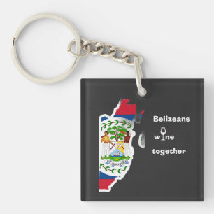 Belizeans Wine Together Shirt Keychain