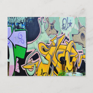 Belka and Strelka graffiti Postcard