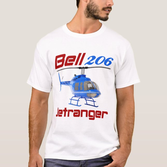 Bell 206 jetranger helicopter 206 helicopter T-Shirt (Front)