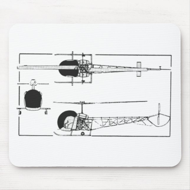Bell 47 Helicopter Mouse Pad (Front)