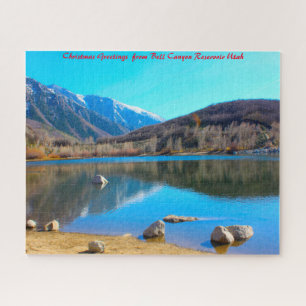 Bell Canyon Reservoir Utah. Christmas Greetings Jigsaw Puzzle