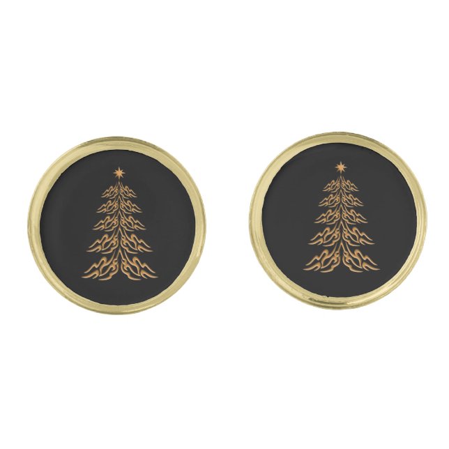 Bell Christmas Tree Cufflinks (Front)
