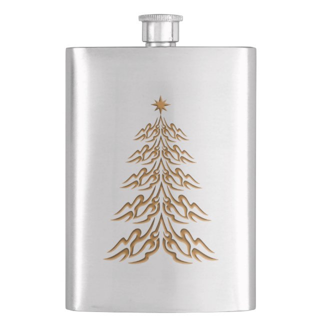 Bell Christmas Tree Flask (Front)