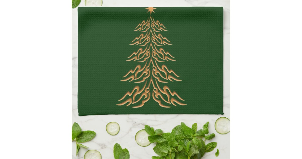 Bell Christmas Tree Kitchen Towel Zazzle