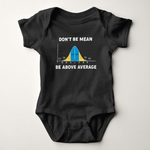 Bell Curve Statistics Humor Mathematic Gift Baby Bodysuit